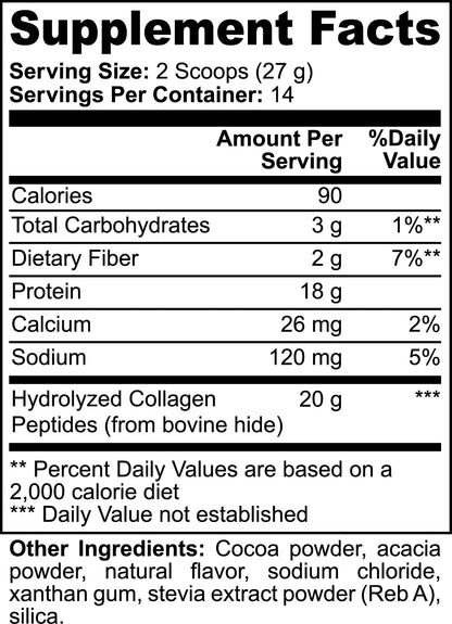 Grass-Fed Collagen Peptides Powder (Chocolate) | Chocolate Collagen